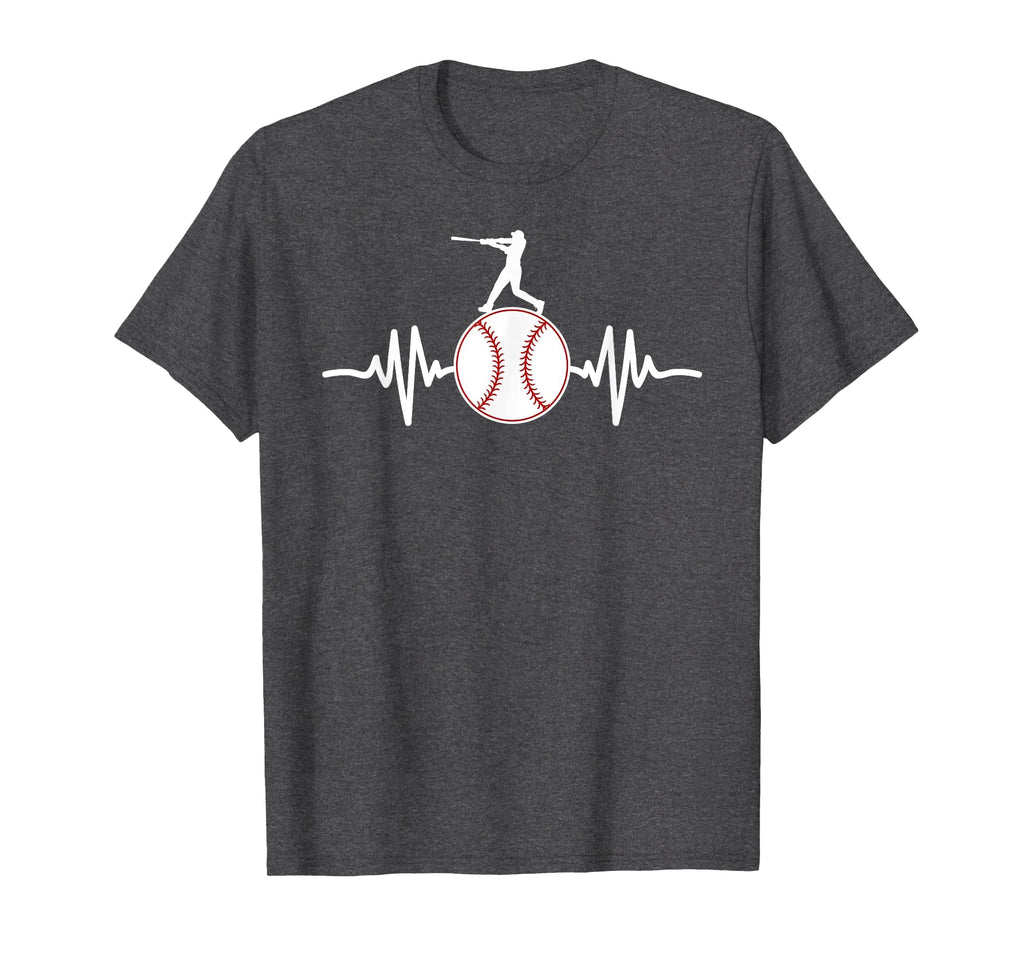 Baseball Heartbeat Baseball Coach T-Shirt - Novelty Apparel for Adults - T-Shirt, Sweatshirt, Hoodie