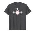 Baseball Heartbeat Baseball Coach T-Shirt - Novelty Apparel for Adults - T-Shirt, Sweatshirt, Hoodie
