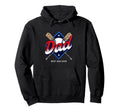 Baseball Dad Mens Baseball Hoodie - Graphic Print Men Women - T-Shirt, Sweatshirt, Hoodie