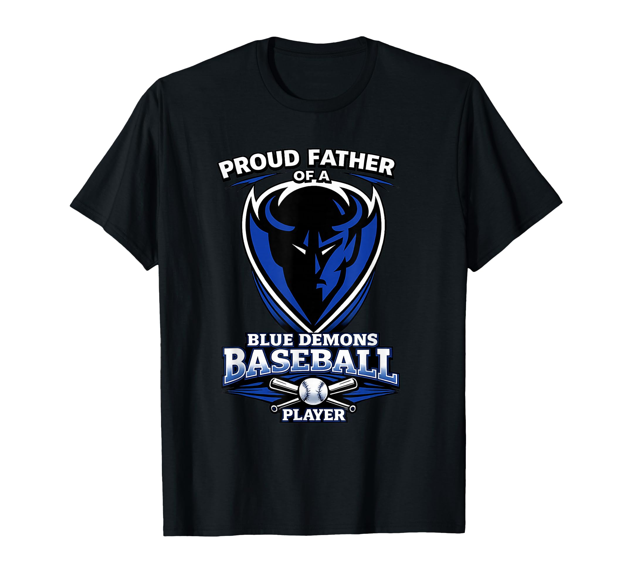 Oak Forest Blue Demons Baseball Father T-Shirt - Custom Art Print Men Women - T-Shirt, Sweatshirt, Hoodie