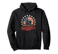 Funny Baseball Mom Usa Flag Hoodie - Aesthetic Graphic for Adults - T-Shirt, Sweatshirt, Hoodie