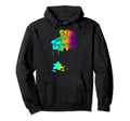 Flashy Rainbow Rollerblading Pride 80S Hoodie - Trendy Graphic Men Women - T-Shirt, Sweatshirt, Hoodie