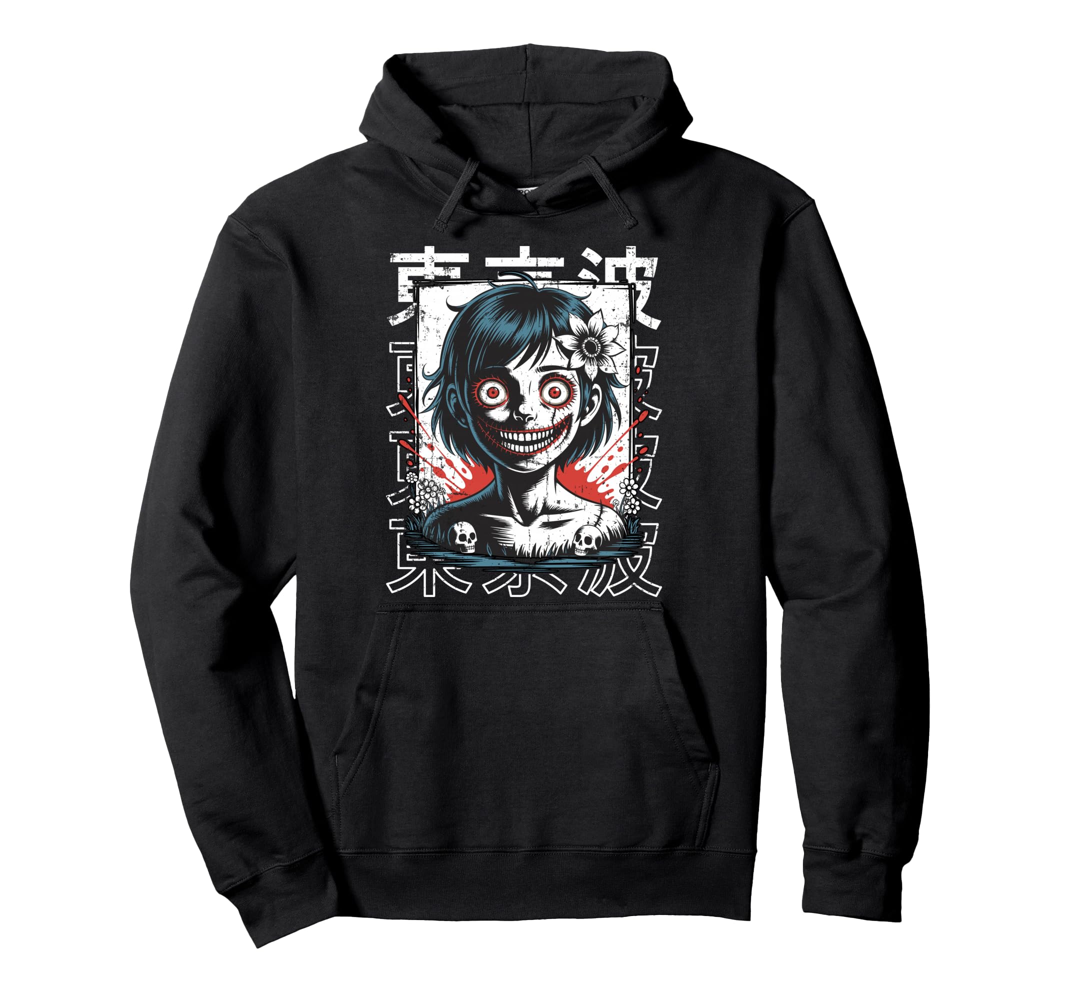 Japanese Horror Anime Manga Y2K Hannya Hoodie - Streetwear Style Unisex - T-Shirt, Sweatshirt, Hoodie