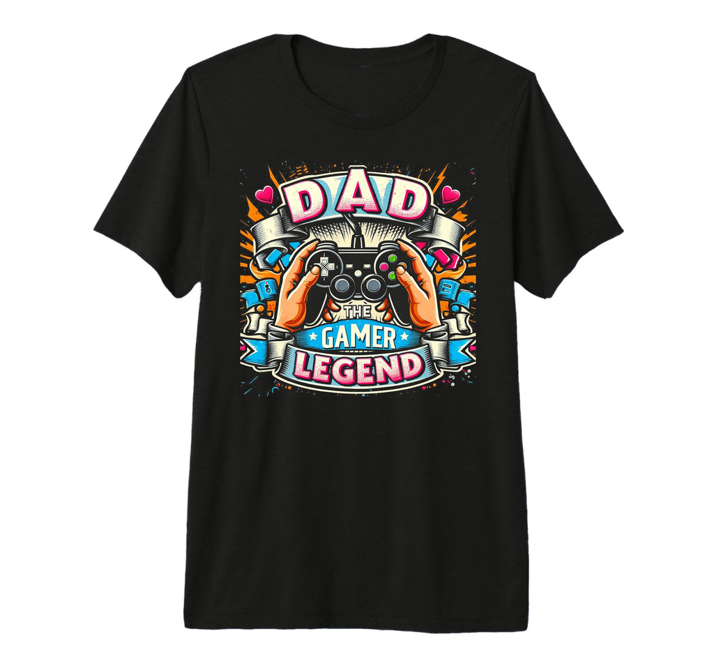 Gamer Dad Game Controller Gaming Video T-Shirt - Custom Art Print Unisex - T-Shirt, Sweatshirt, Hoodie