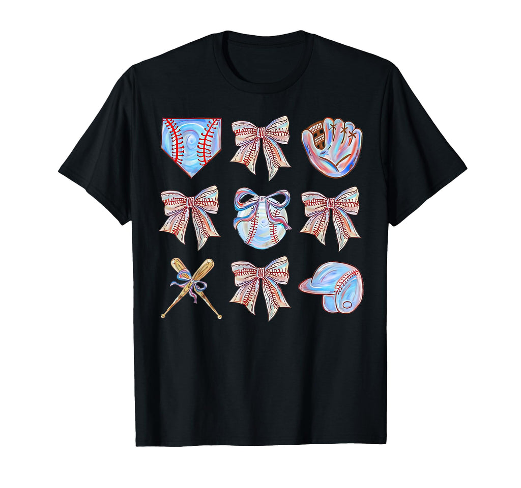 Coquette Baseball Game Day Mama T-Shirt - Minimalist Print for Adults - T-Shirt, Sweatshirt, Hoodie