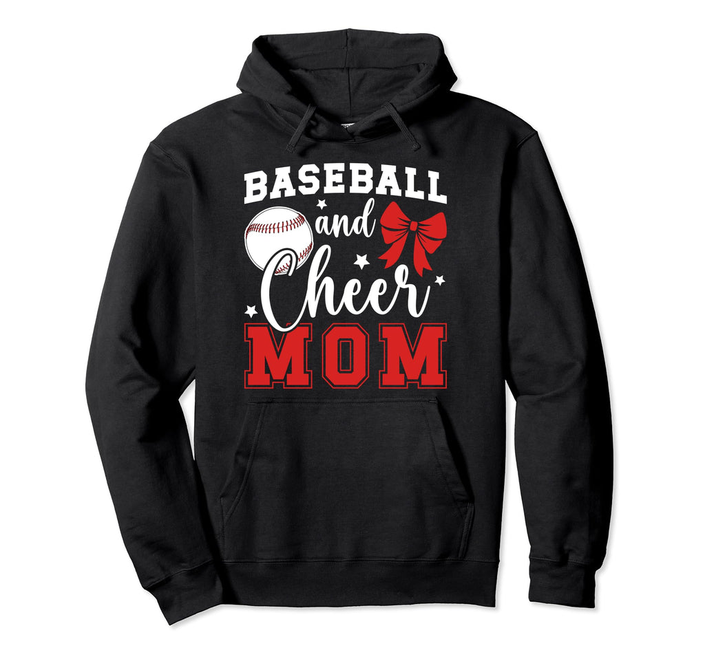 Baseball And Cheer Mom Cheerleader Hoodie - Aesthetic Graphic Men Women - T-Shirt, Sweatshirt, Hoodie