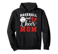 Baseball And Cheer Mom Cheerleader Hoodie - Aesthetic Graphic Men Women - T-Shirt, Sweatshirt, Hoodie