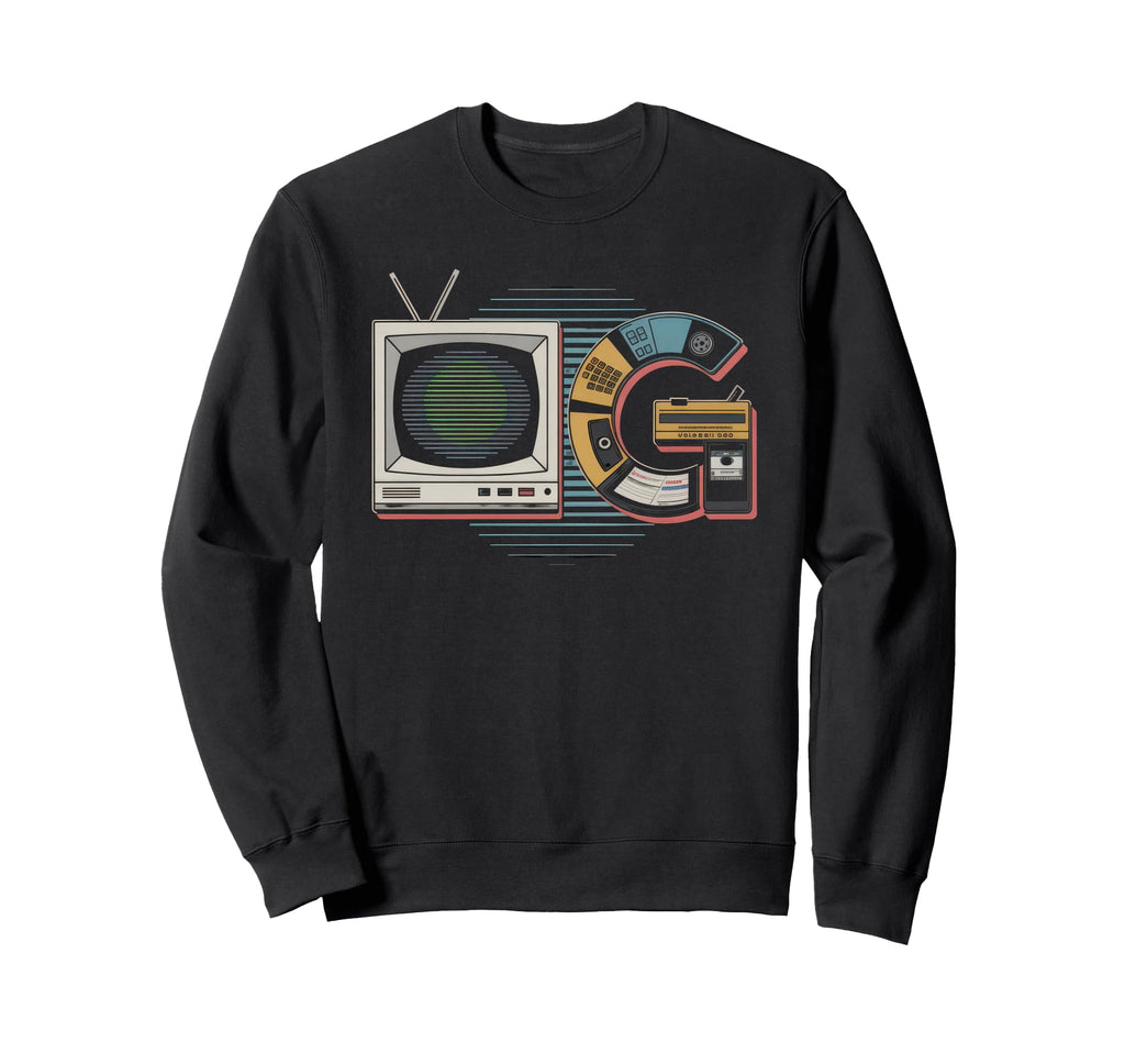 Old School Og Hip Hop Vinyl Cds Tapes Sweatshirt - Trendy Graphic Unisex - T-Shirt, Sweatshirt, Hoodie