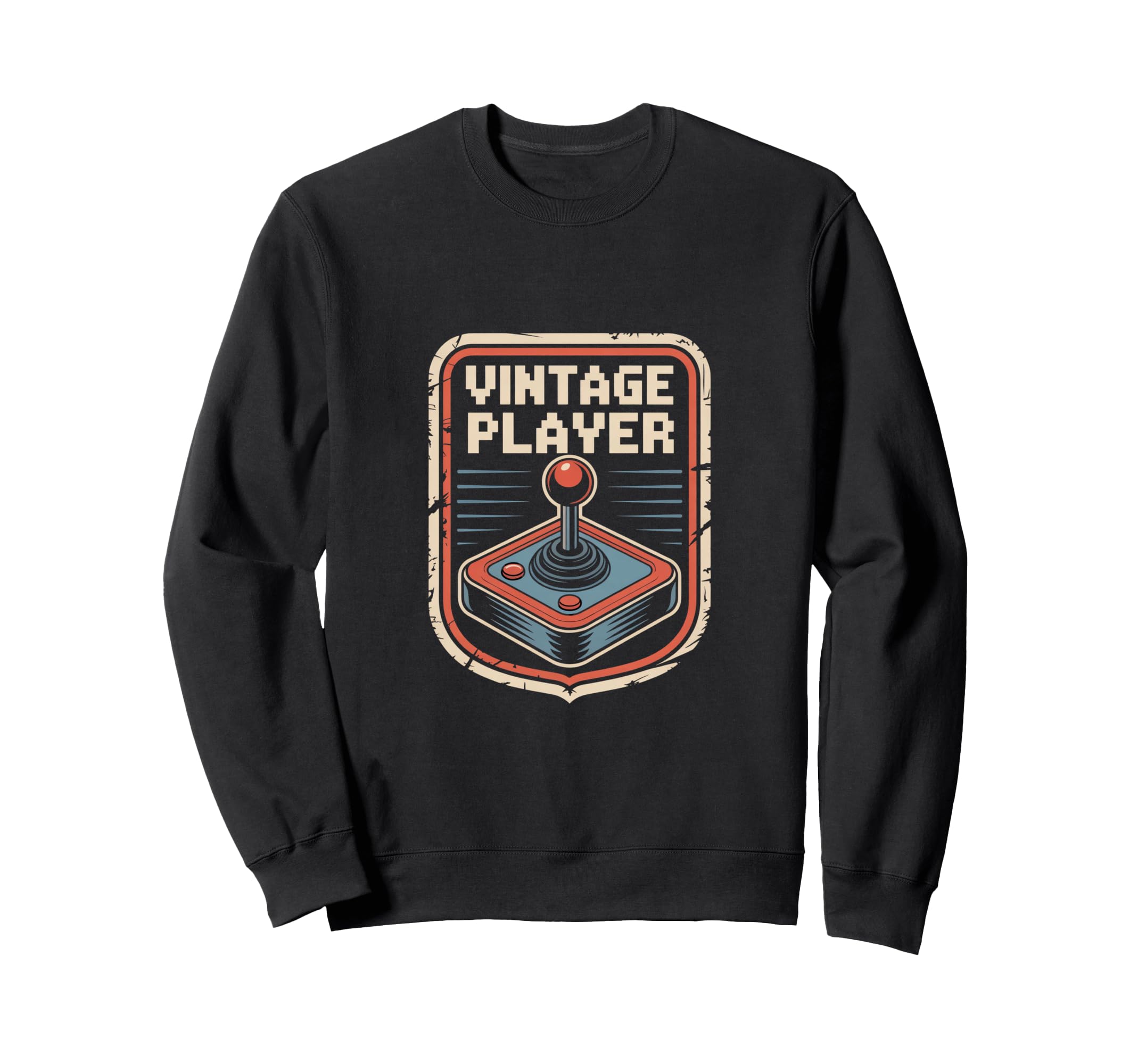 Player Arcade Joystick Gamer Badge Sweatshirt - Unique Graphic Men Women - T-Shirt, Sweatshirt, Hoodie