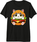 Cat Burger Foodie - Adult & Kids T-Shirts, Sweatshirts & Hoodies apparel design preview 1