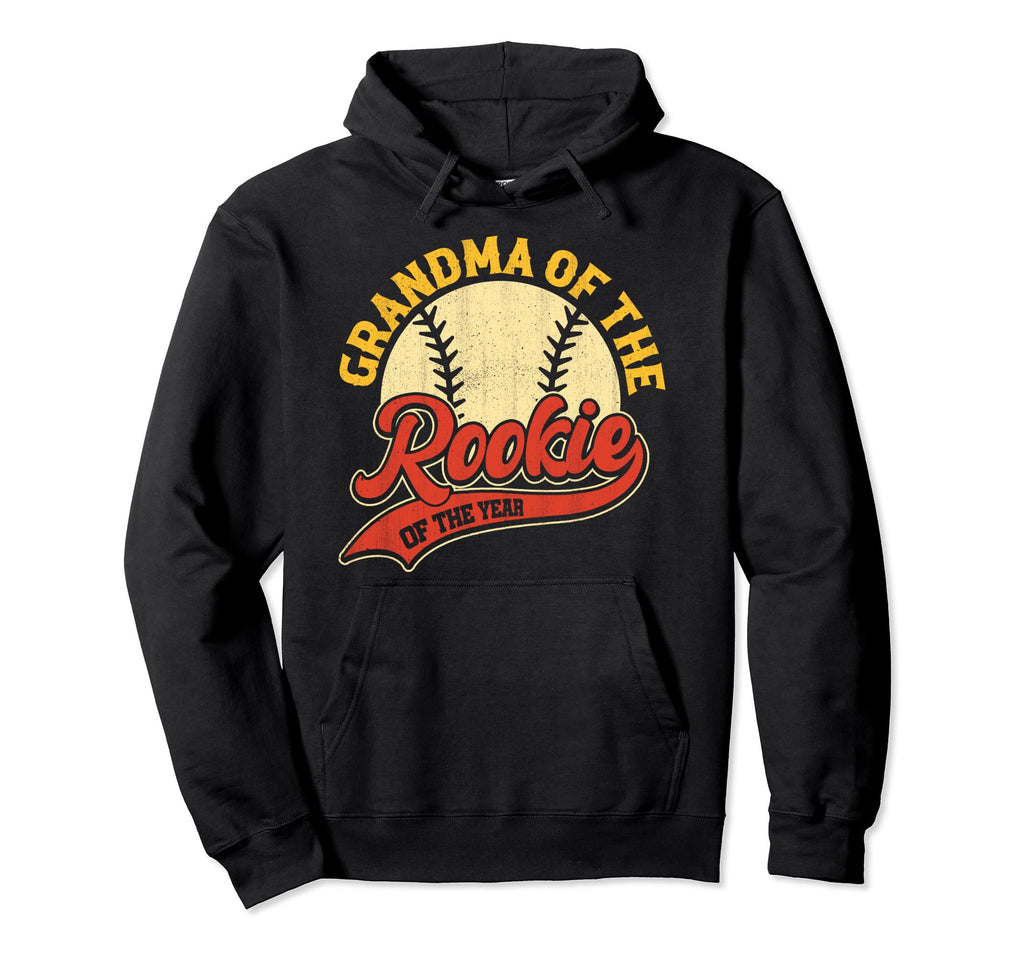 Grandma Rookie Rookie Year Baseball Nana Hoodie - Graphic Print Unisex - T-Shirt, Sweatshirt, Hoodie