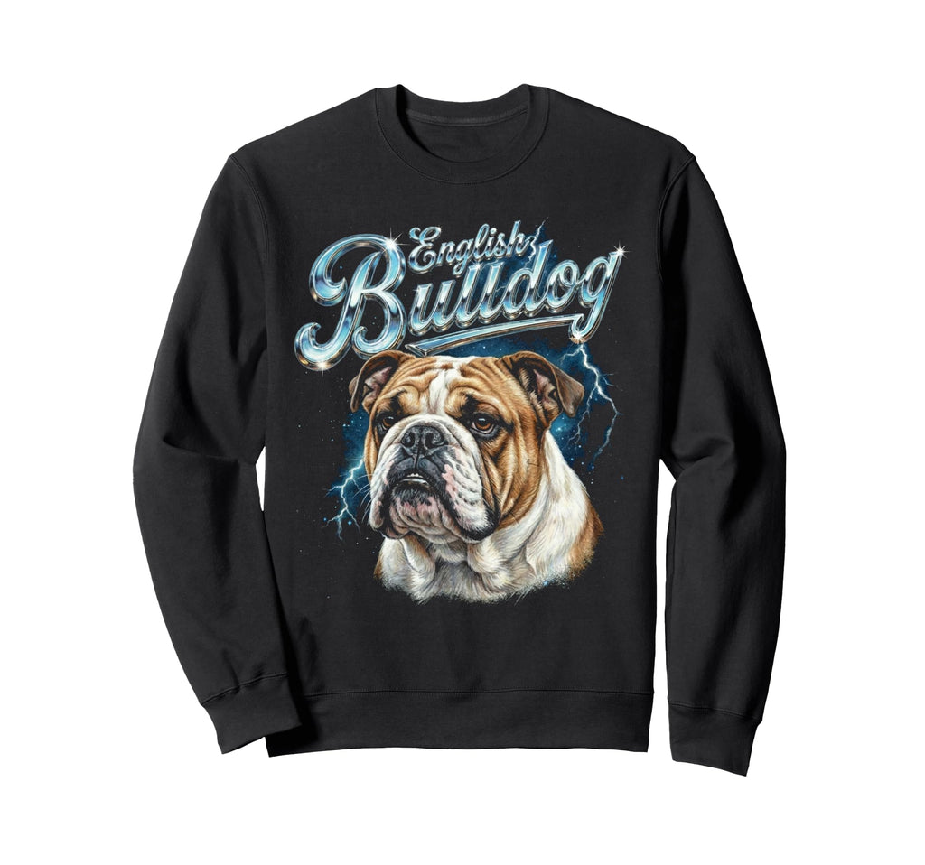 English Bulldog 90S Dog Lover 80S Sweatshirt - Minimalist Print Men Women - T-Shirt, Sweatshirt, Hoodie
