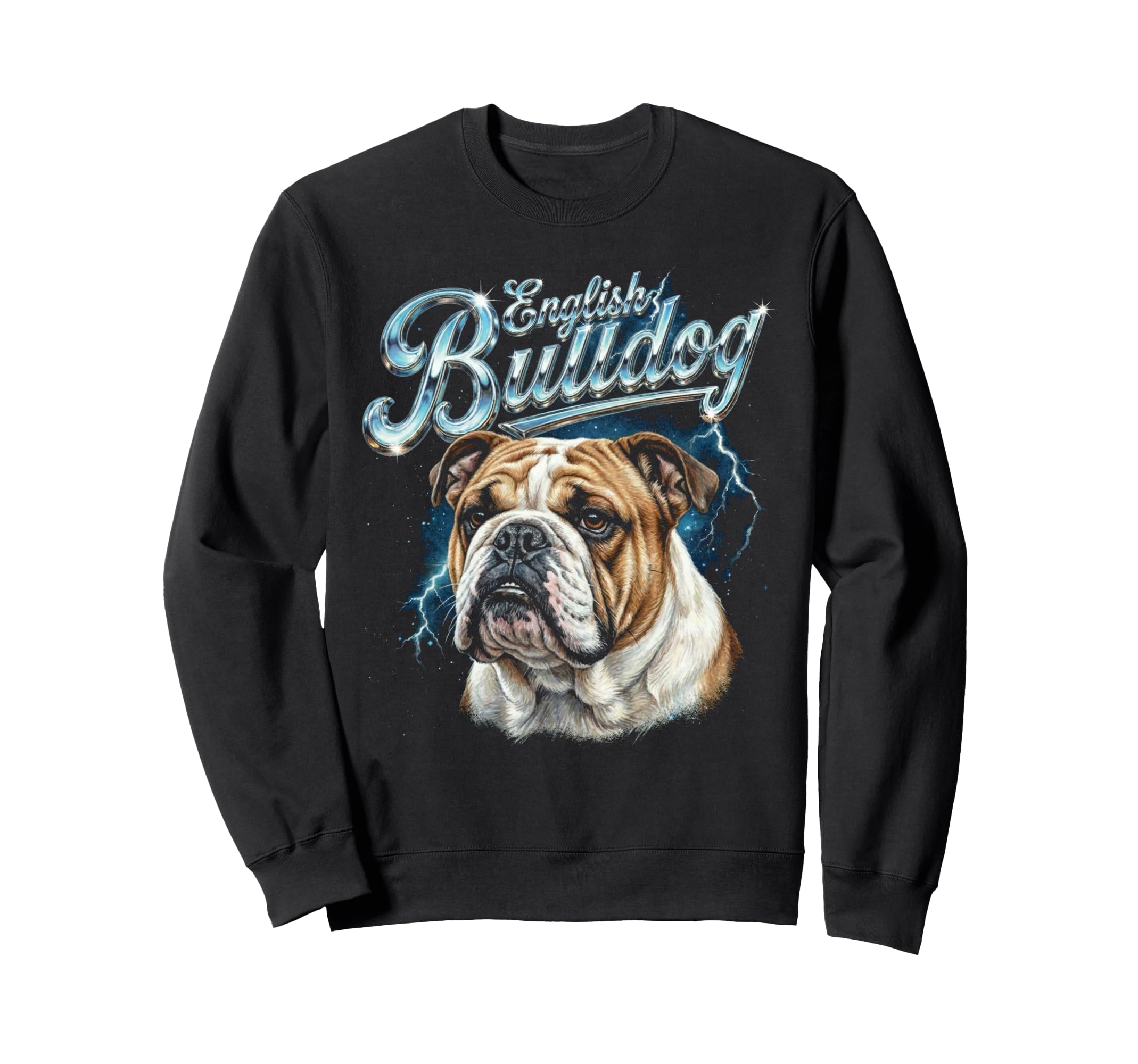 English Bulldog 90S Dog Lover 80S Sweatshirt - Minimalist Print Men Women - T-Shirt, Sweatshirt, Hoodie