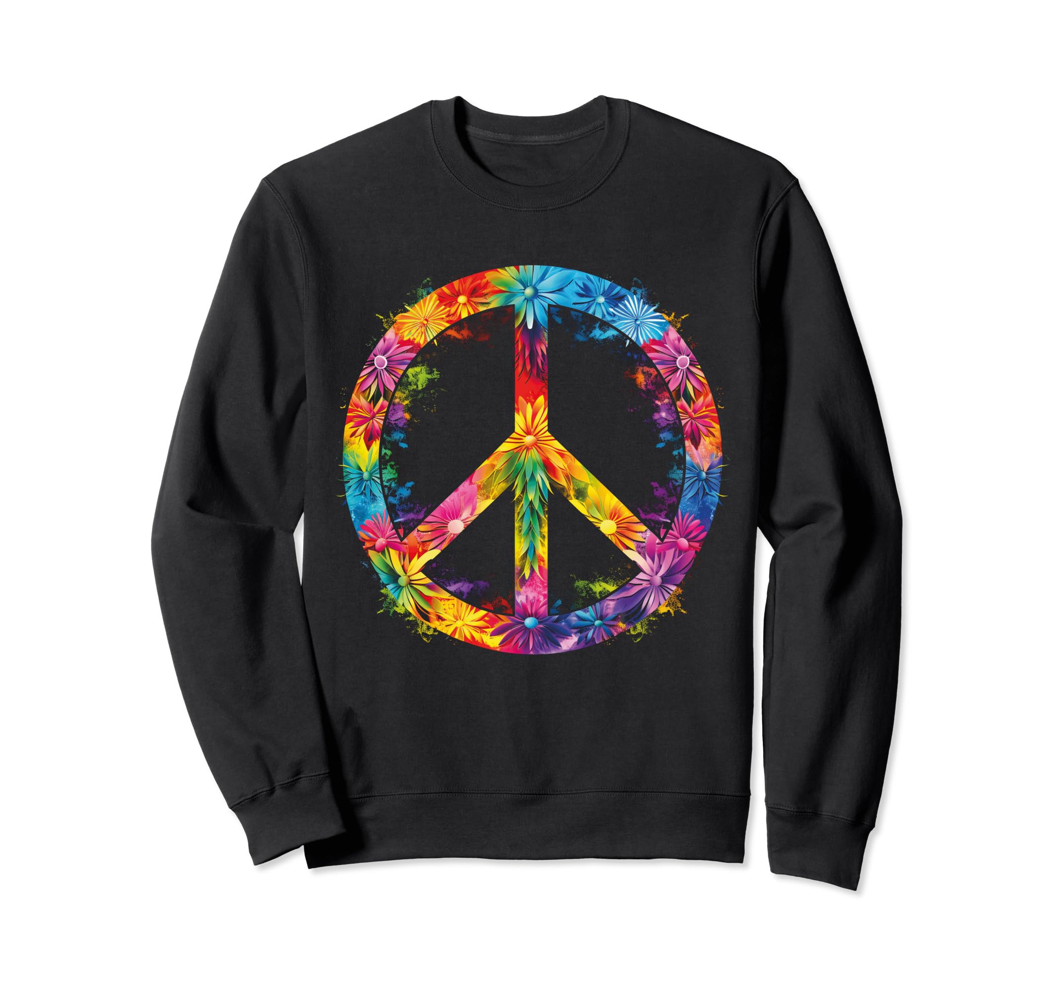 Peace Peace Sign 70S Groovy Sweatshirt - Casual Everyday Wear Men Women - T-Shirt, Sweatshirt, Hoodie
