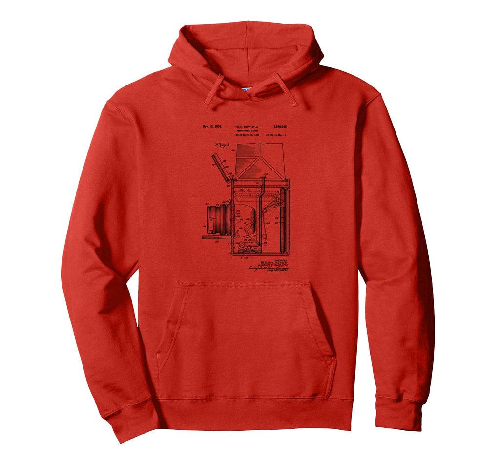 Camera Photographic Patent 1934 Drawing Hoodie - Aesthetic Graphic Unisex - T-Shirt, Sweatshirt, Hoodie