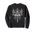 Skull Cross Y2K Grunge Aesthetic Sweatshirt - Custom Art Print for Adults - T-Shirt, Sweatshirt, Hoodie