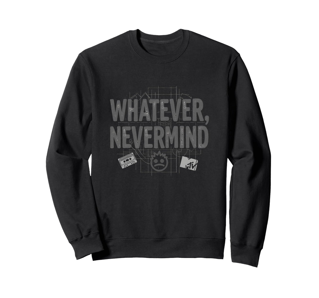 Whatever Nevermind Gen X Nostalgic Sweatshirt - Graphic Print for Adults - T-Shirt, Sweatshirt, Hoodie