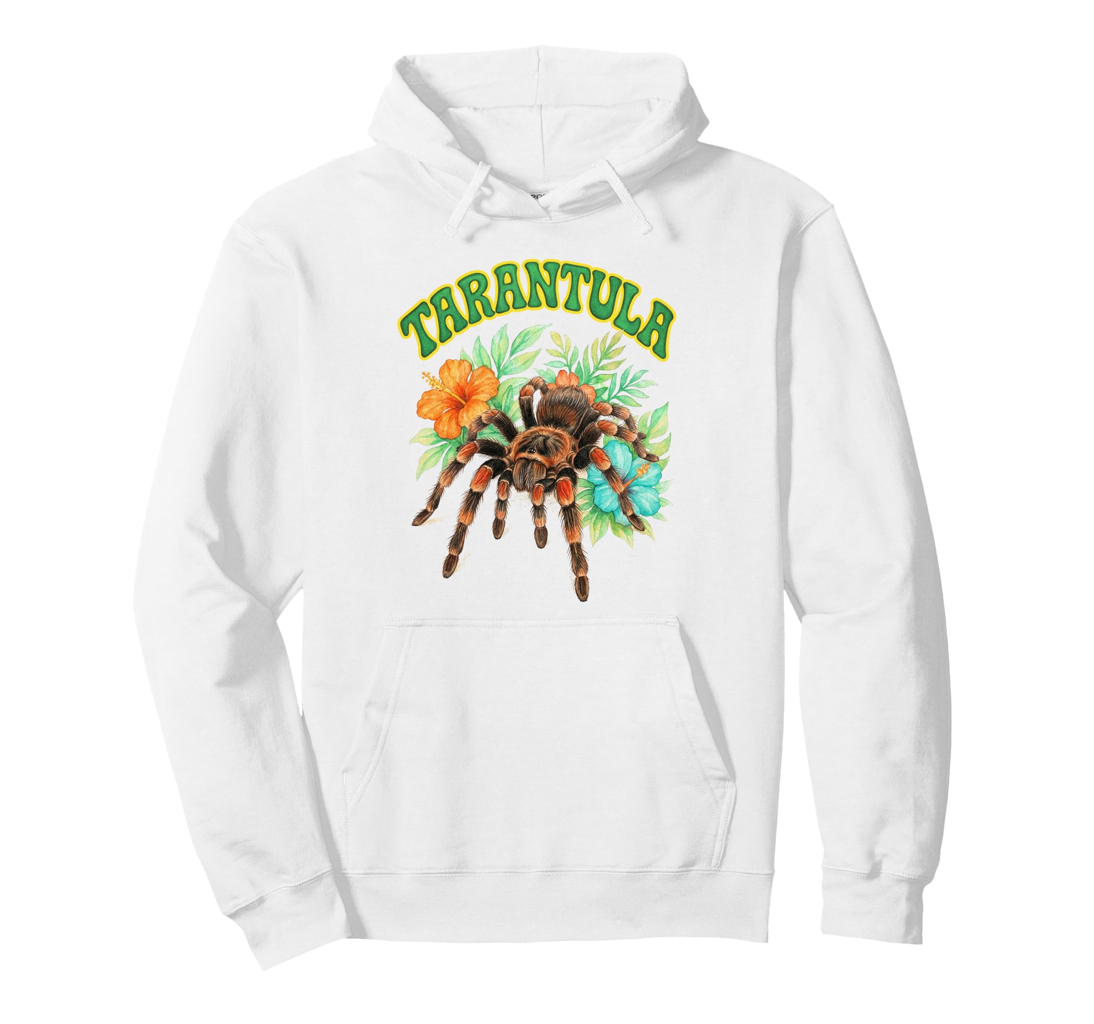 Tarantula Groovy Floral Tarantula Hoodie - Minimalist Print Men Women - T-Shirt, Sweatshirt, Hoodie