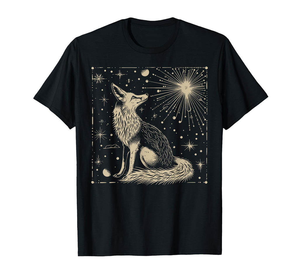 Celestial Fox Moon Mystical Boho T-Shirt - Fun Novelty Design Unisex - T-Shirt, Sweatshirt, Hoodie