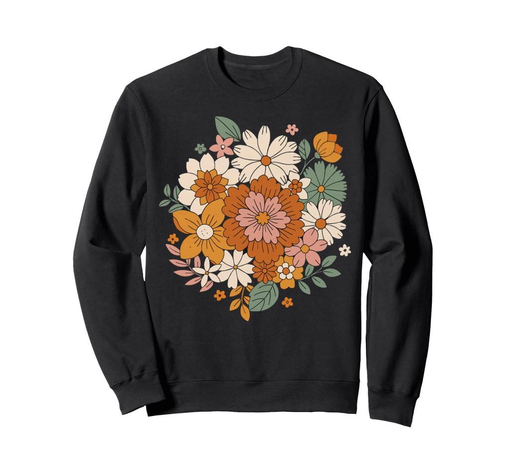 Boho Floral Bouquet Aesthetic Flowers Sweatshirt - Streetwear Style Unisex - T-Shirt, Sweatshirt, Hoodie