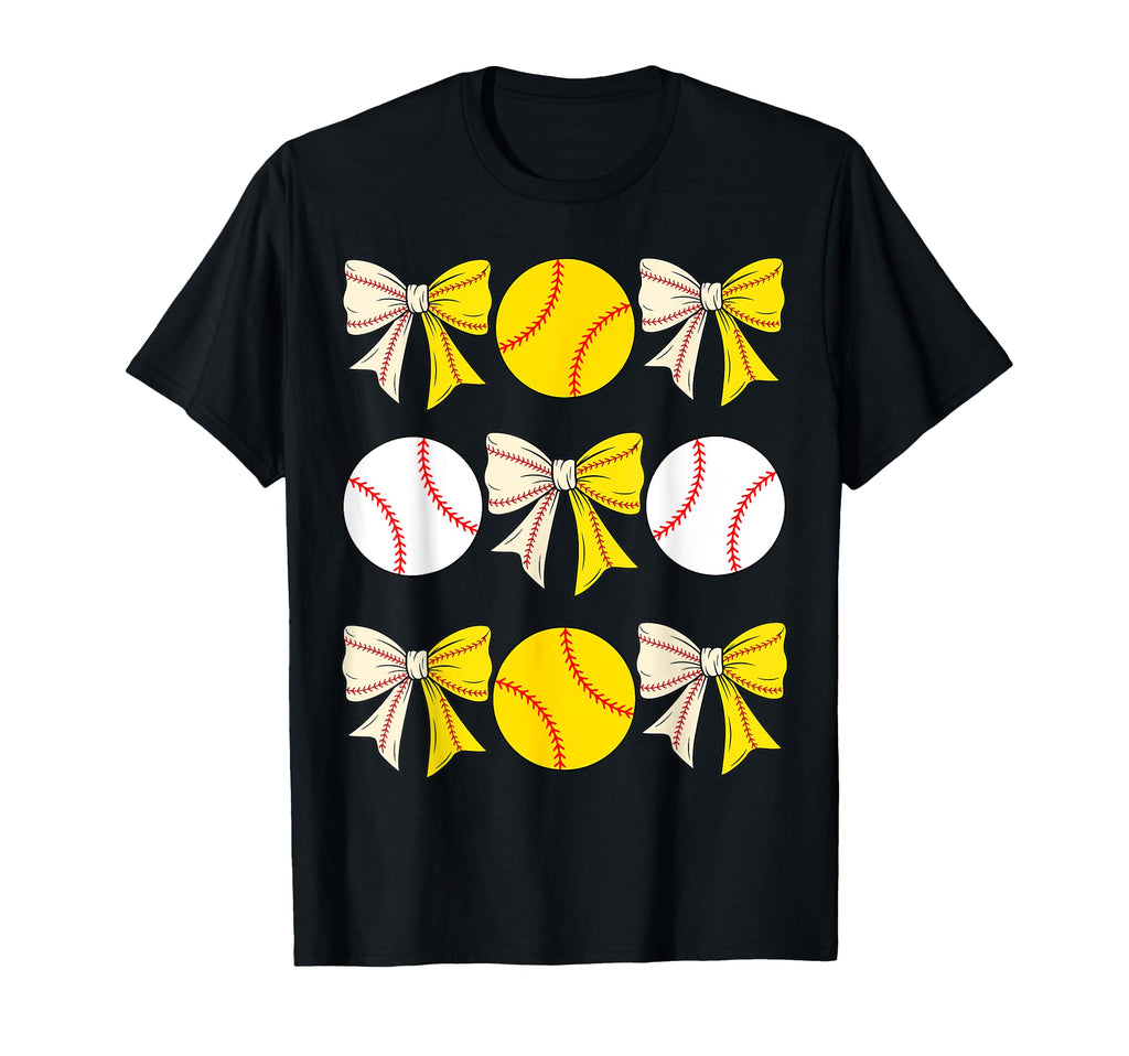 Coquette Bow Funny Game Day Baseball T-Shirt - Custom Art Print for Adults - T-Shirt, Sweatshirt, Hoodie