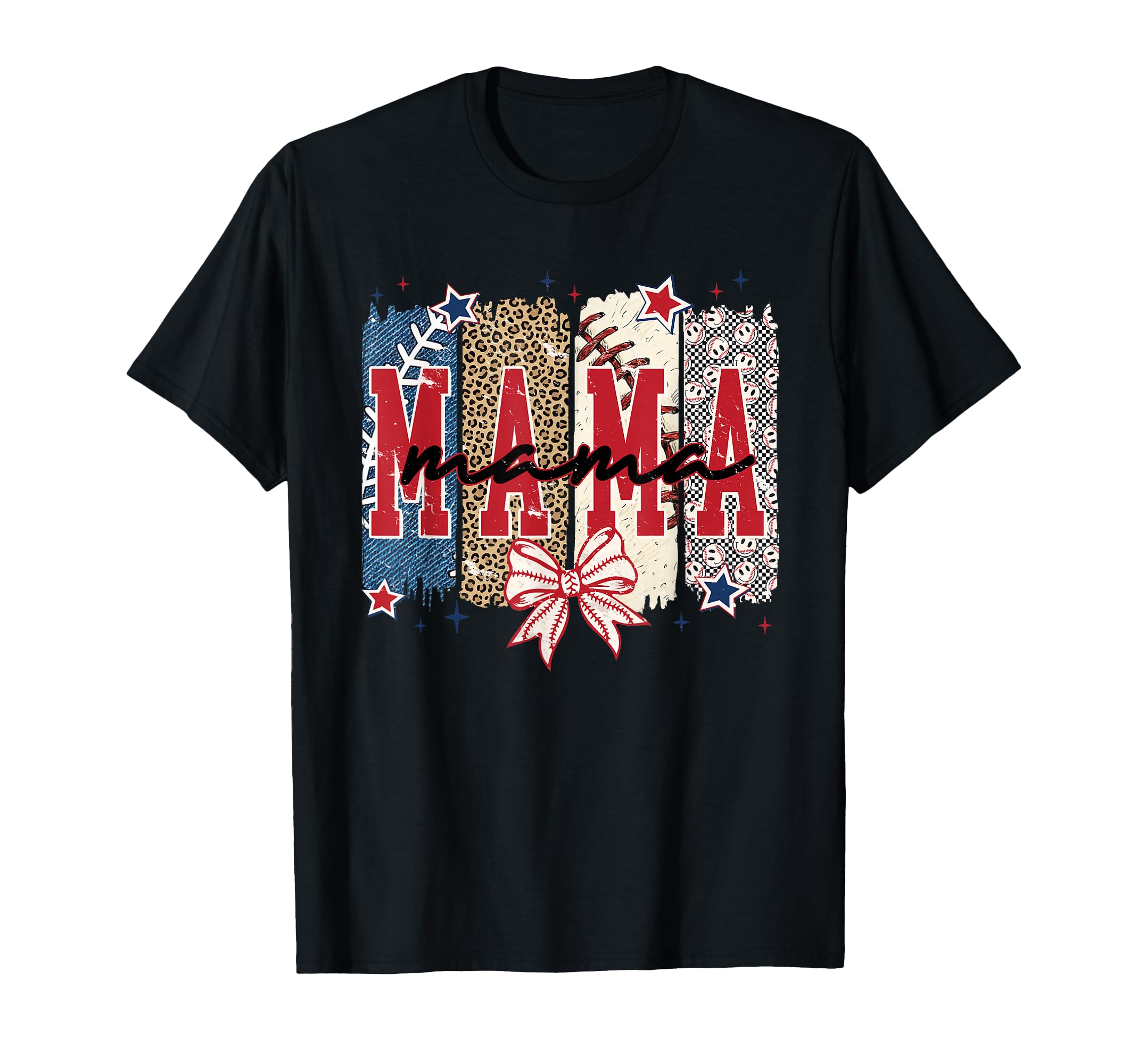 Baseball Mama Coquette Bow Mothers Day T-Shirt - Custom Art Print Unisex - T-Shirt, Sweatshirt, Hoodie