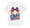 Coquette Bow American Baseball Mom T-Shirt - Custom Art Print for Adults - T-Shirt, Sweatshirt, Hoodie