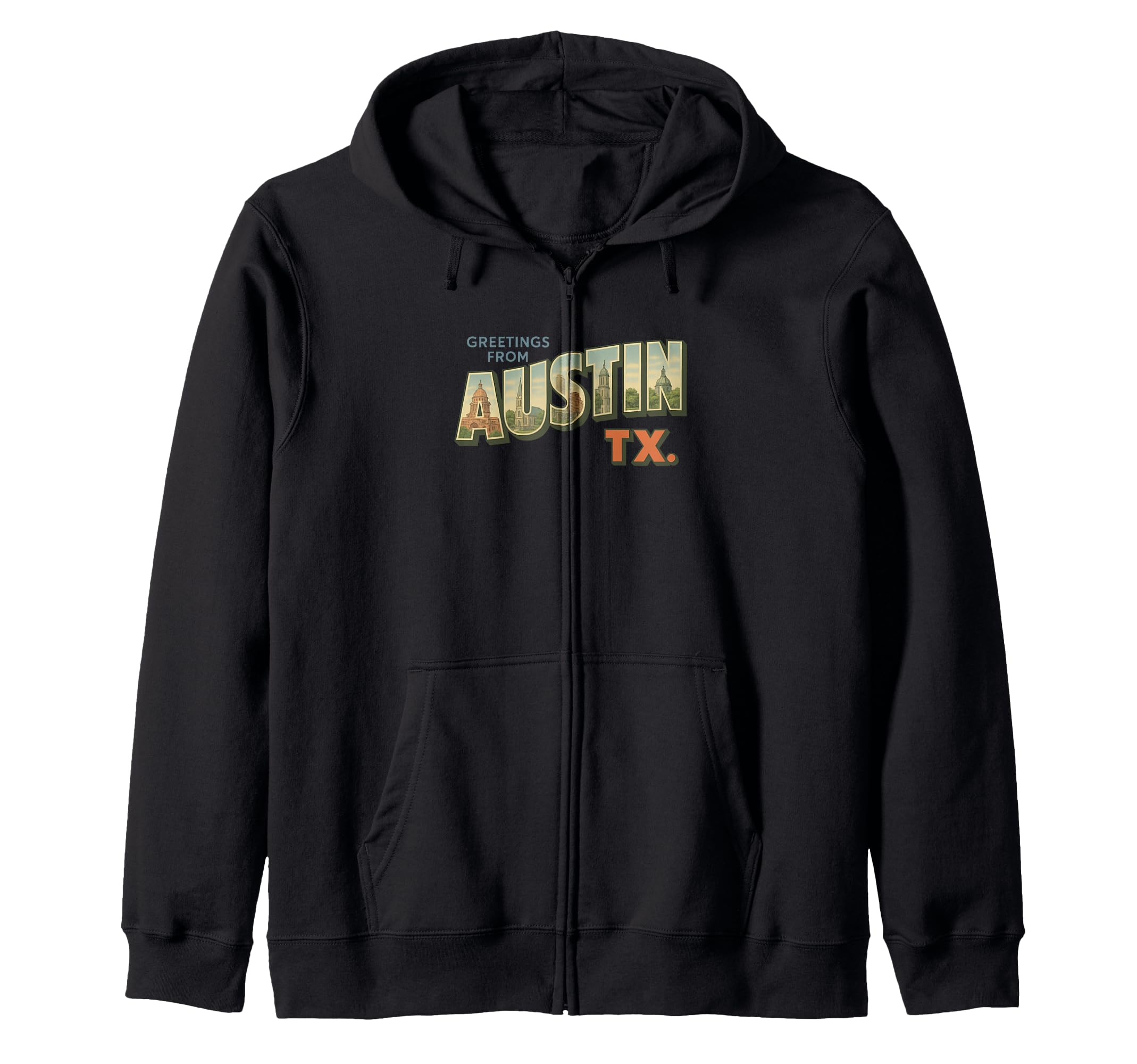 Austin Texas Postcard And Co T-Shirt - Novelty Apparel Men Women - T-Shirt, Sweatshirt, Hoodie