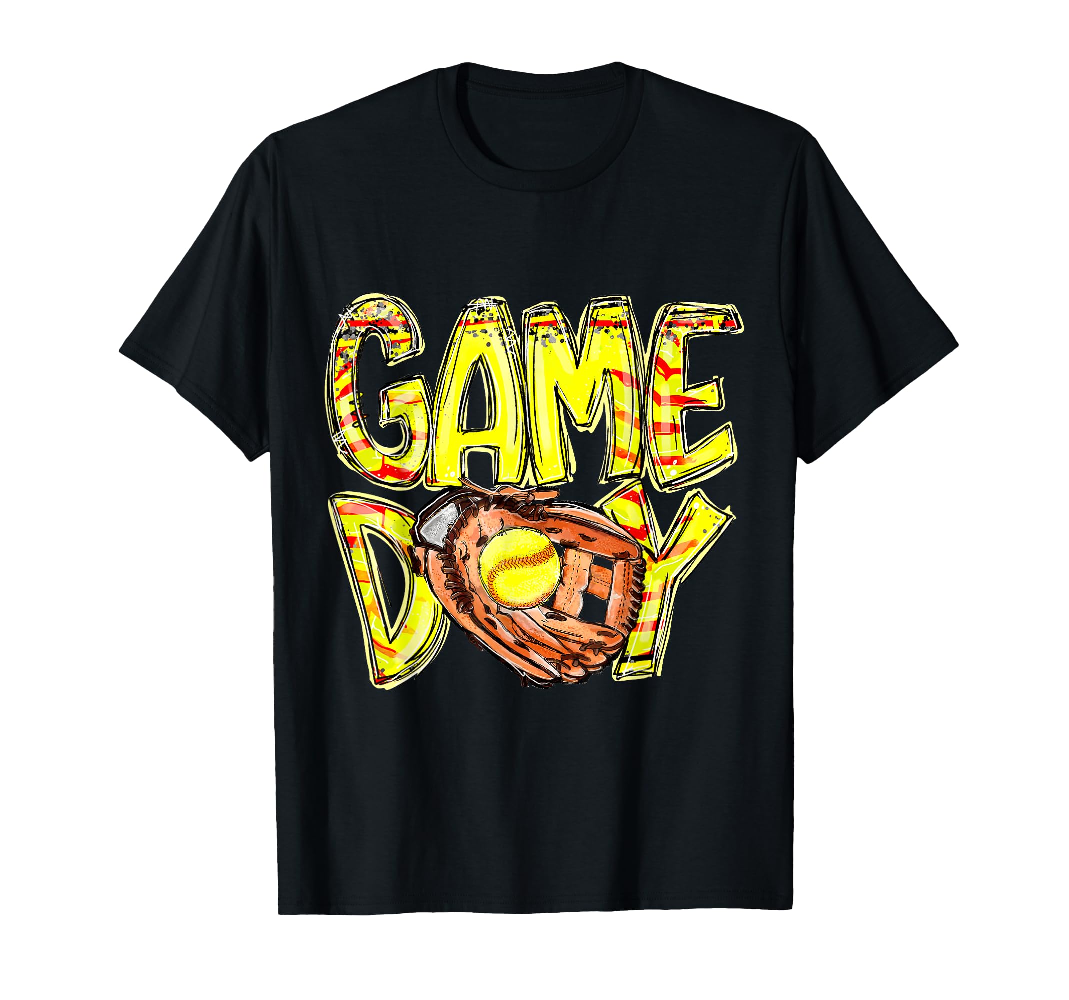Mom Softball Game Day Vibes Mothers T-Shirt - Custom Art Print Men Women - T-Shirt, Sweatshirt, Hoodie