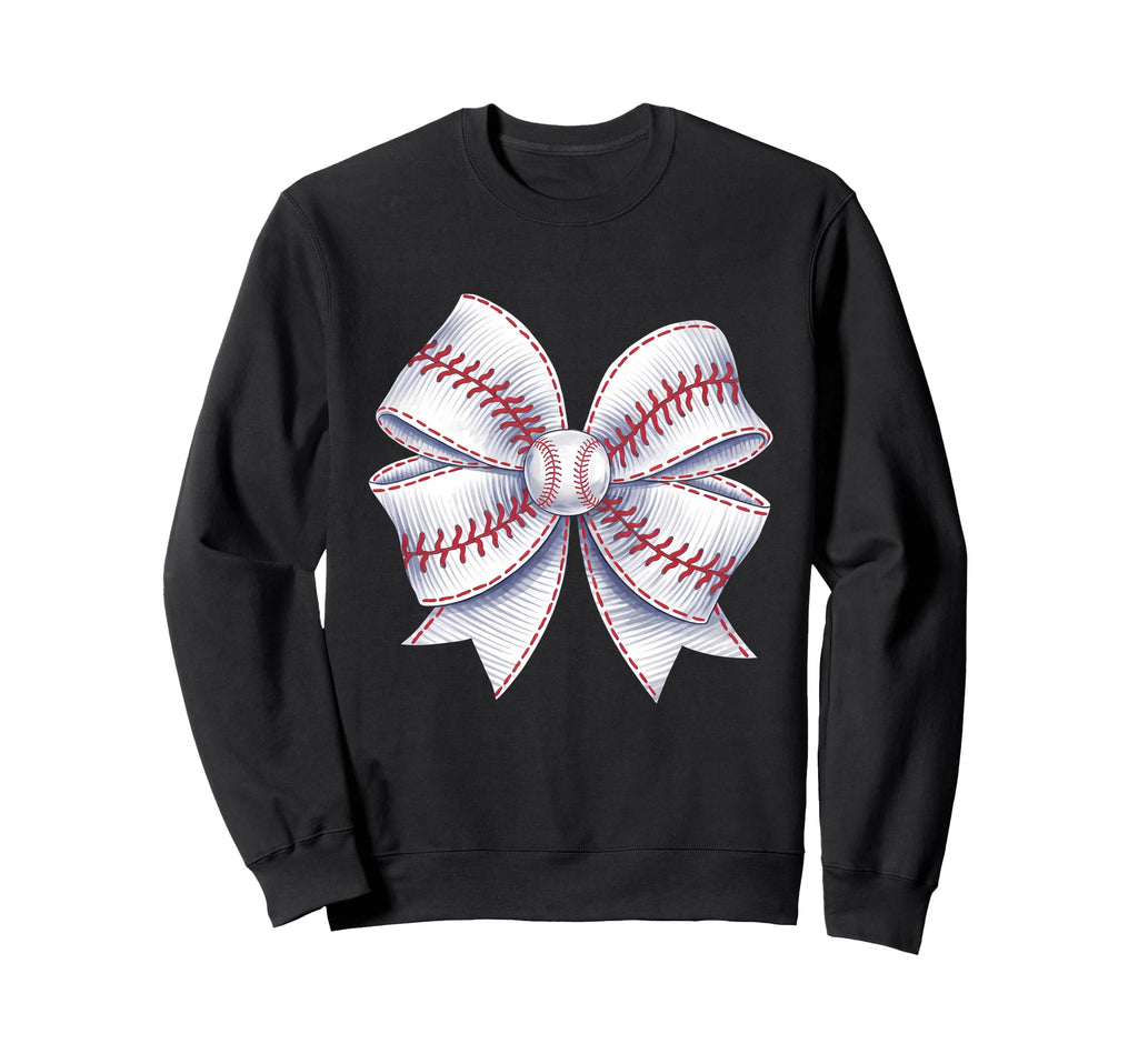 Baseball Coquette Bow Baseball Mom Sweatshirt - Fun Novelty Design Unisex - T-Shirt, Sweatshirt, Hoodie