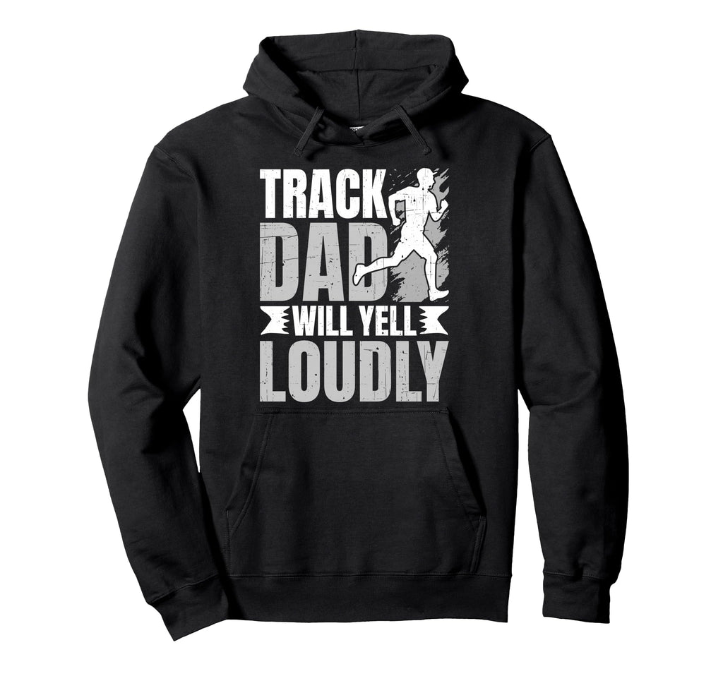 Distressed Running Dad Loudly Dad Loudly Hoodie - Fun Novelty Design Unisex - T-Shirt, Sweatshirt, Hoodie