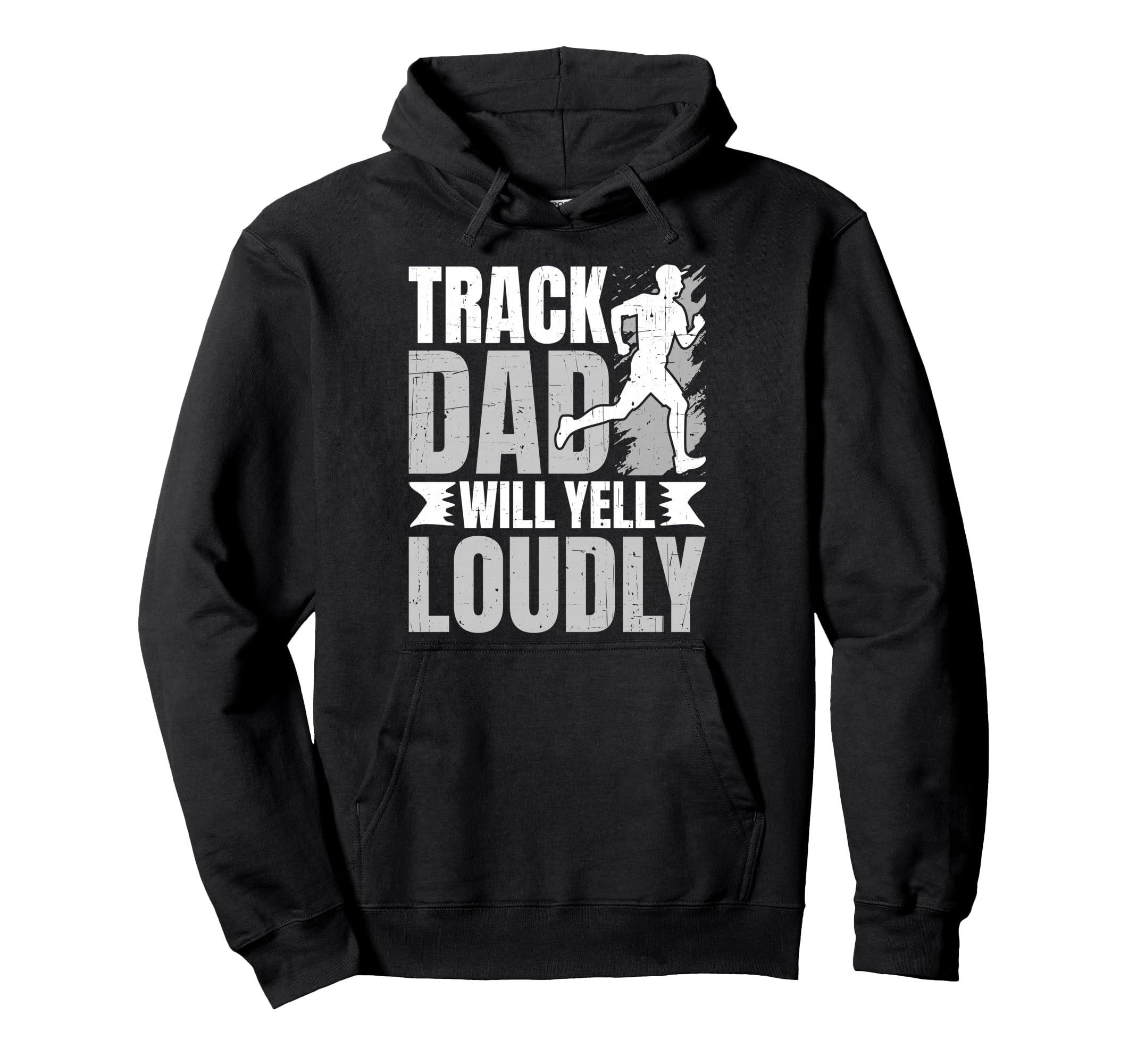 Distressed Running Dad Loudly Dad Loudly Hoodie - Fun Novelty Design Unisex - T-Shirt, Sweatshirt, Hoodie