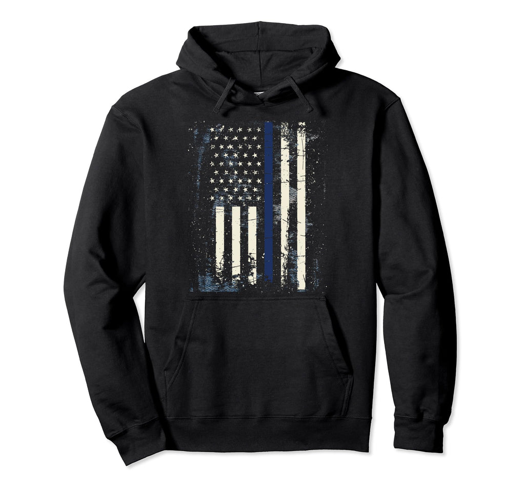 Thin Blue Line Flag Thin Blue Line Hoodie - Streetwear Style Men Women - T-Shirt, Sweatshirt, Hoodie