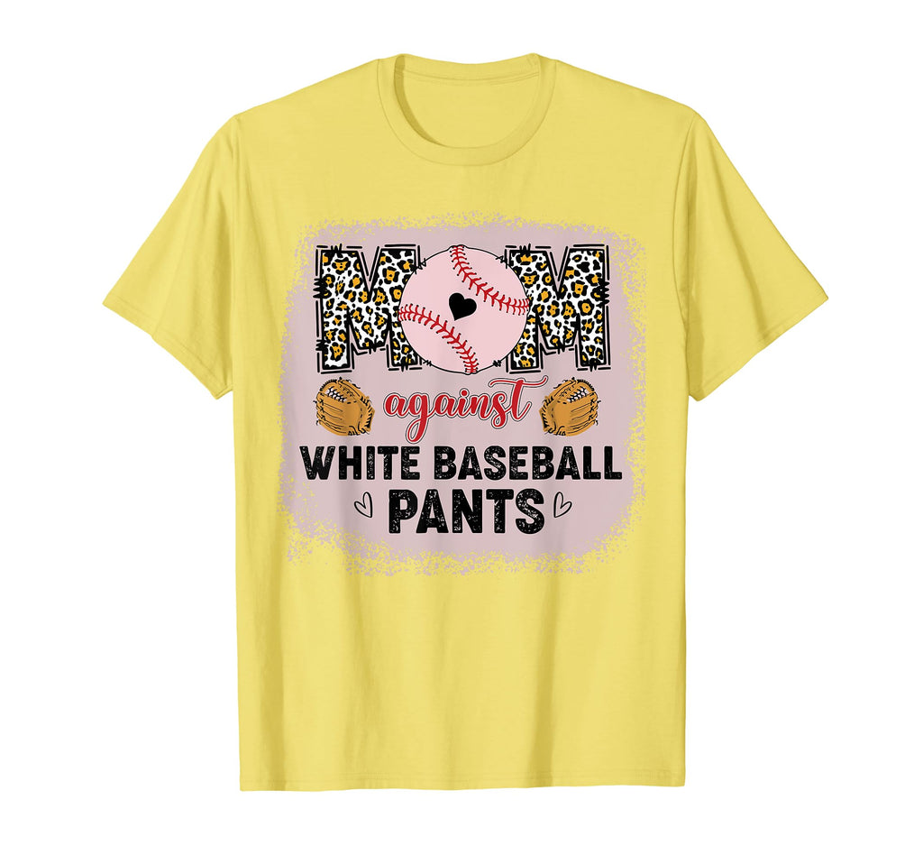 Mother Day Moms Against White Baseball T-Shirt - Aesthetic Graphic Unisex - T-Shirt, Sweatshirt, Hoodie