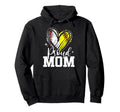 Proud Mom Baseball Softball Heart Mom Both Hoodie - Novelty Apparel Unisex - T-Shirt, Sweatshirt, Hoodie
