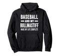 Baseball And My Bullmastiff Mama Gift Hoodie - Trendy Graphic Men Women - T-Shirt, Sweatshirt, Hoodie