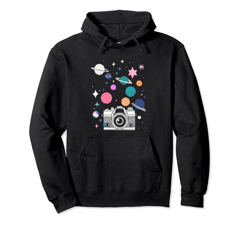 Artsy Galaxy Cosmic Camera Hoodie - Casual Everyday Wear Men Women - T-Shirt, Sweatshirt, Hoodie