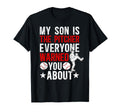 My Son Is Baseball Pitcher Mom Baseball T-Shirt - Minimalist Print Unisex - T-Shirt, Sweatshirt, Hoodie