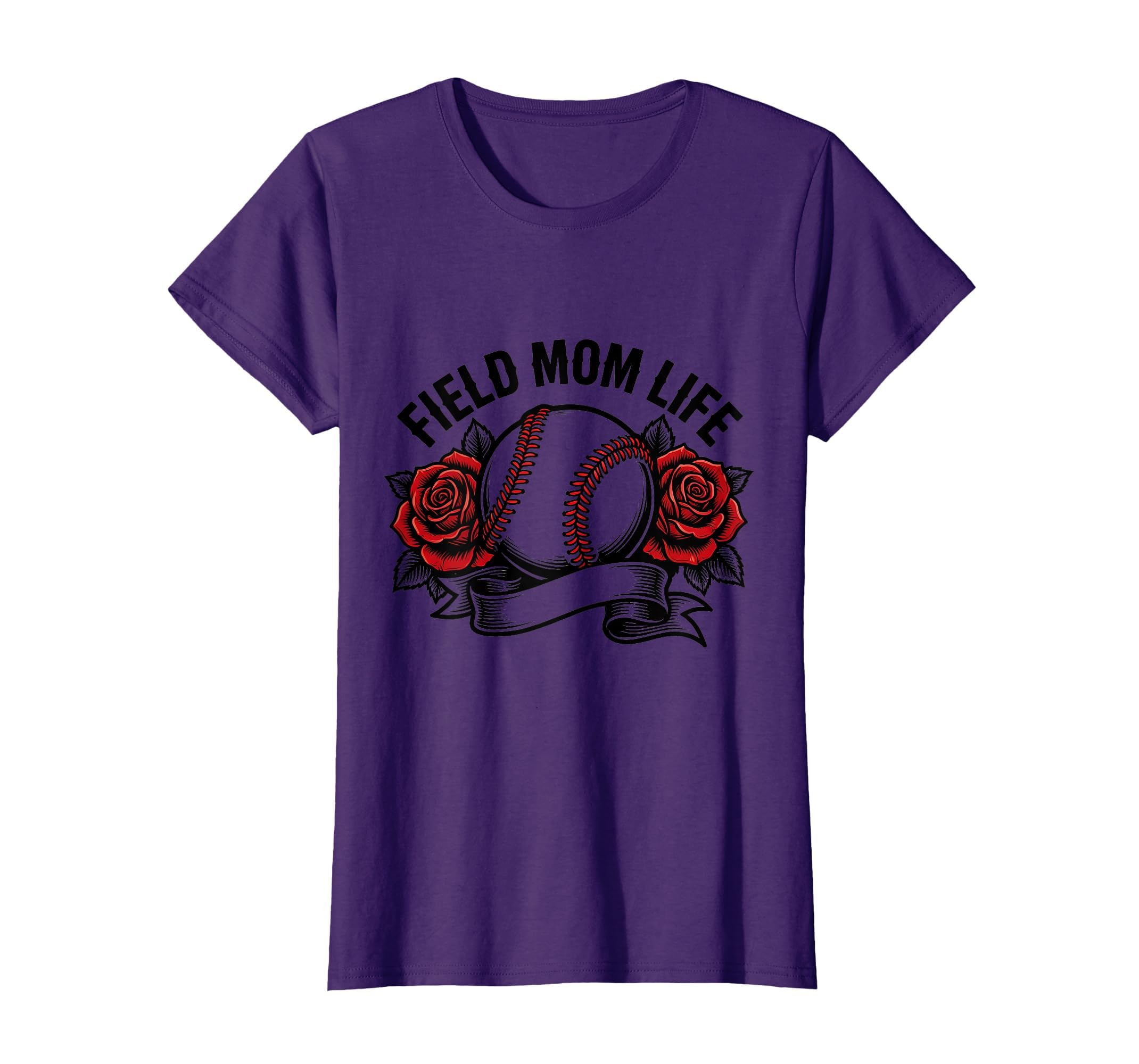 Field Mom Life Baseball Mama T-Shirt - Unique Graphic Men Women - T-Shirt, Sweatshirt, Hoodie