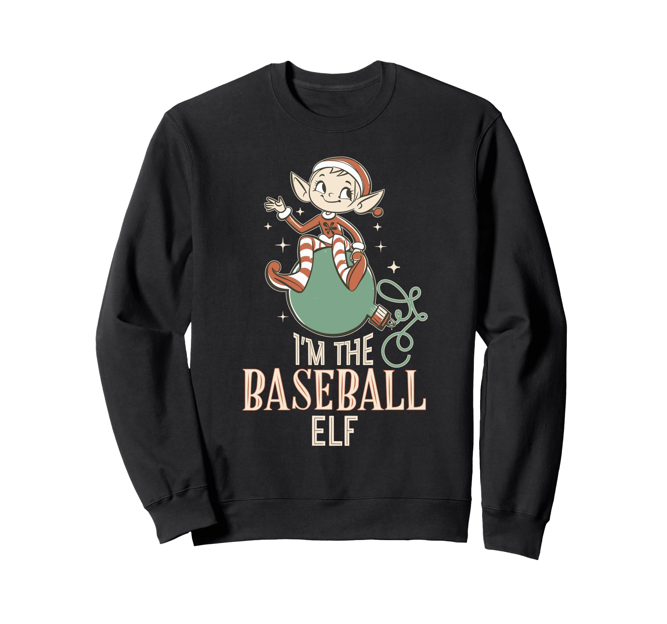 Im Baseball Elf Matching Family Sweatshirt - Trendy Graphic for Adults - T-Shirt, Sweatshirt, Hoodie