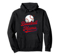 Baseball Mama Distressed Game Hoodie - Casual Everyday Wear Men Women - T-Shirt, Sweatshirt, Hoodie
