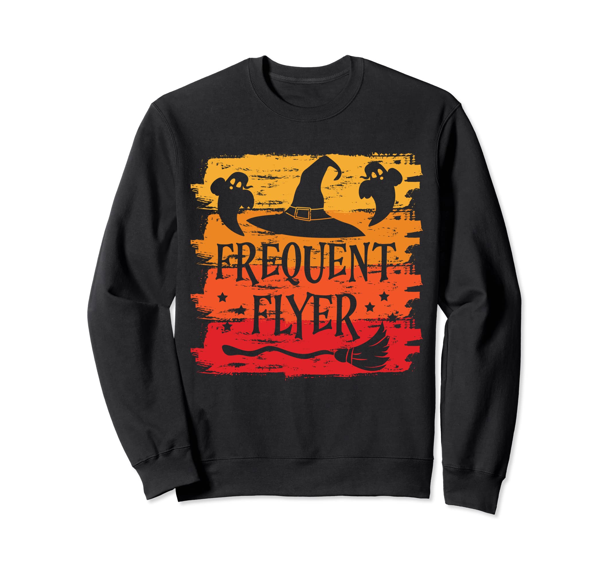 Frequent Flyer Witch Broom Sweatshirt - Casual Everyday Wear Men Women - T-Shirt, Sweatshirt, Hoodie