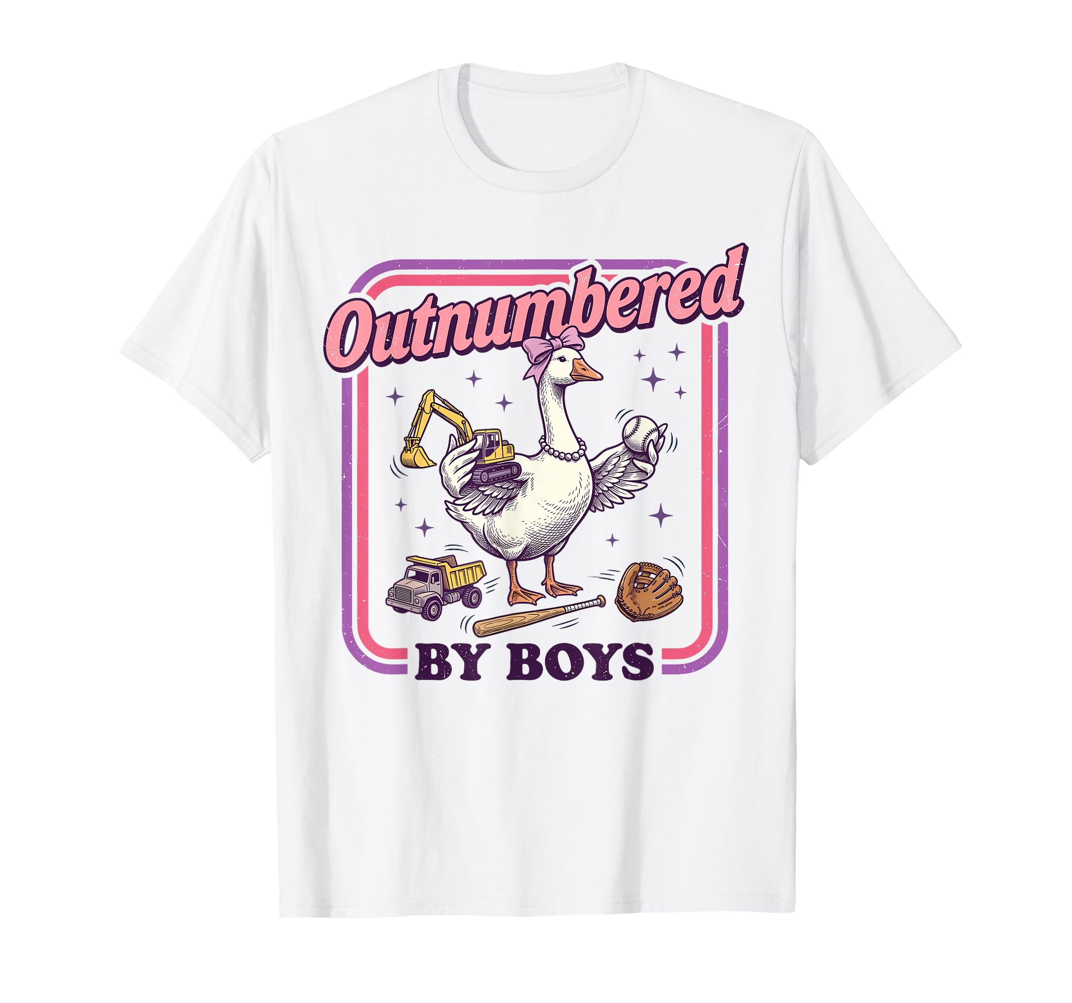 Outnumbered Mothers Day Funny T-Shirt - Casual Everyday Wear for Adults - T-Shirt, Sweatshirt, Hoodie
