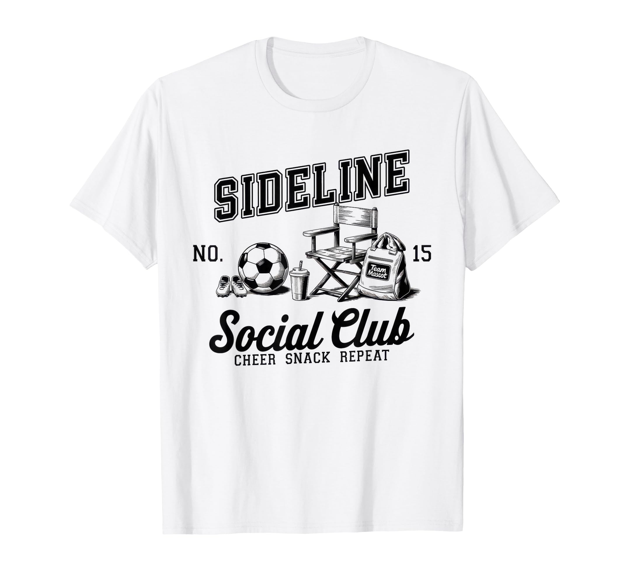 Sideline Social Club Soccer Mom Game T-Shirt - Custom Art Print Men Women - T-Shirt, Sweatshirt, Hoodie