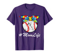 Momlife Baseball Autism Awareness T-Shirt - Graphic Print Unisex - T-Shirt, Sweatshirt, Hoodie
