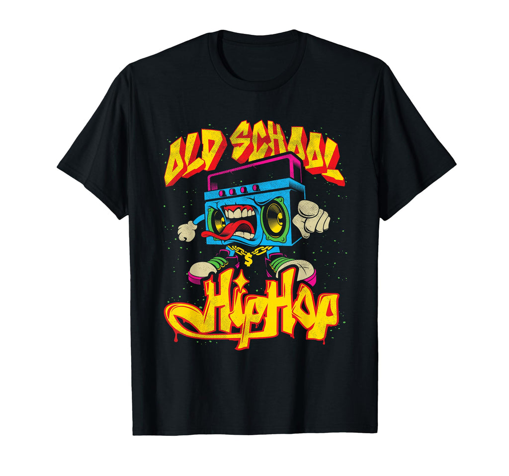 Old School Hip Hop Boombox Graffiti T-Shirt - Streetwear Style for Adults - T-Shirt, Sweatshirt, Hoodie
