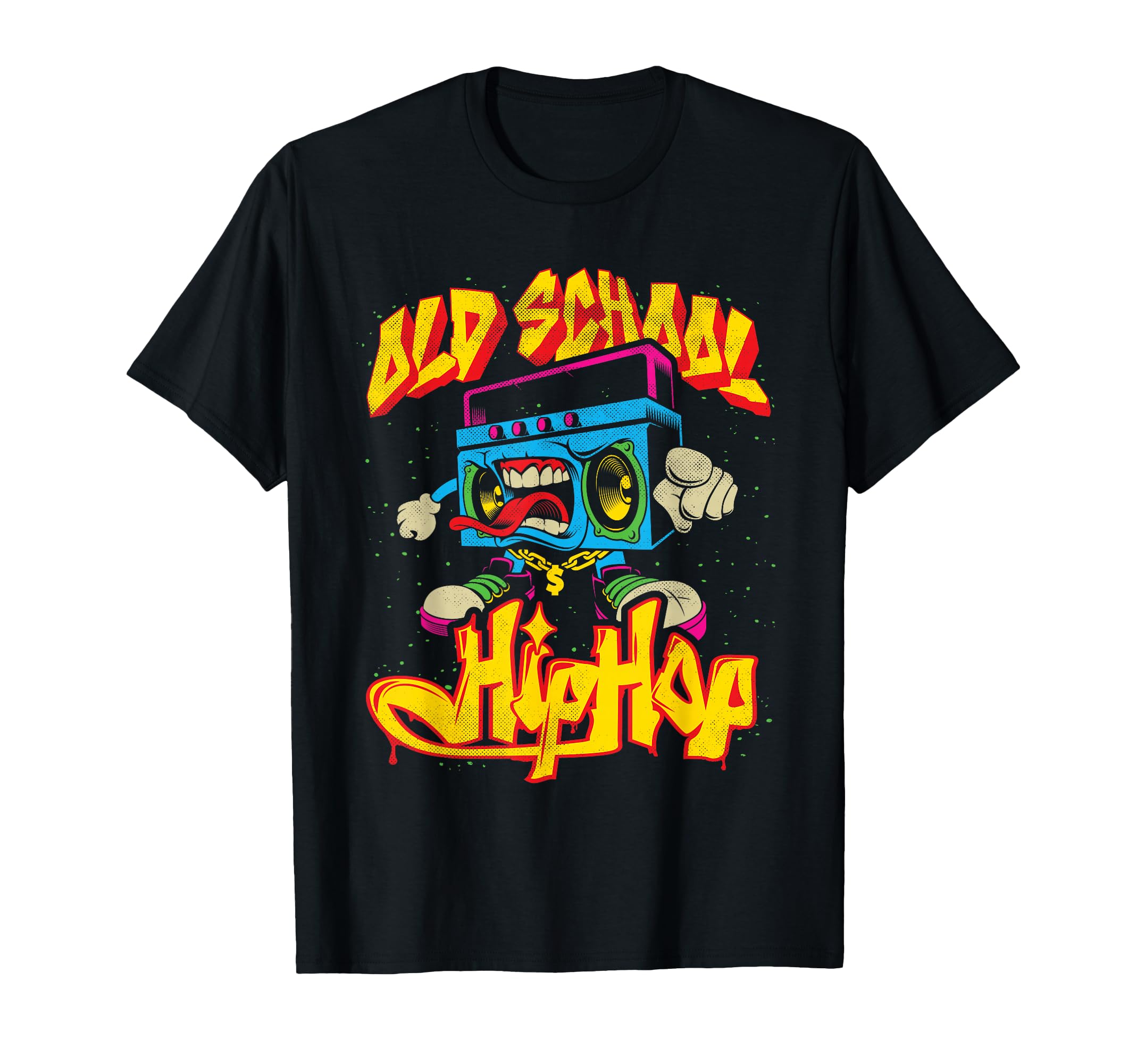 Old School Hip Hop Boombox Graffiti T-Shirt - Streetwear Style for Adults - T-Shirt, Sweatshirt, Hoodie