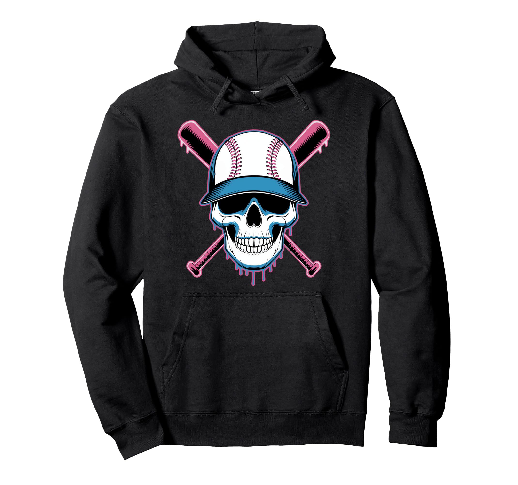 Baseball Ice Cream Dripping Baseball Hoodie - Custom Art Print for Adults - T-Shirt, Sweatshirt, Hoodie