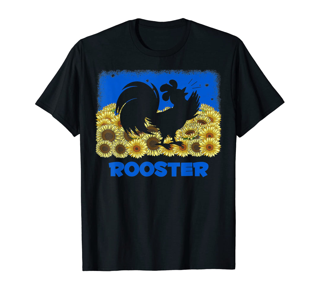 Ceramic Rooster Sunflowers T-Shirt - Casual Everyday Wear for Adults - T-Shirt, Sweatshirt, Hoodie