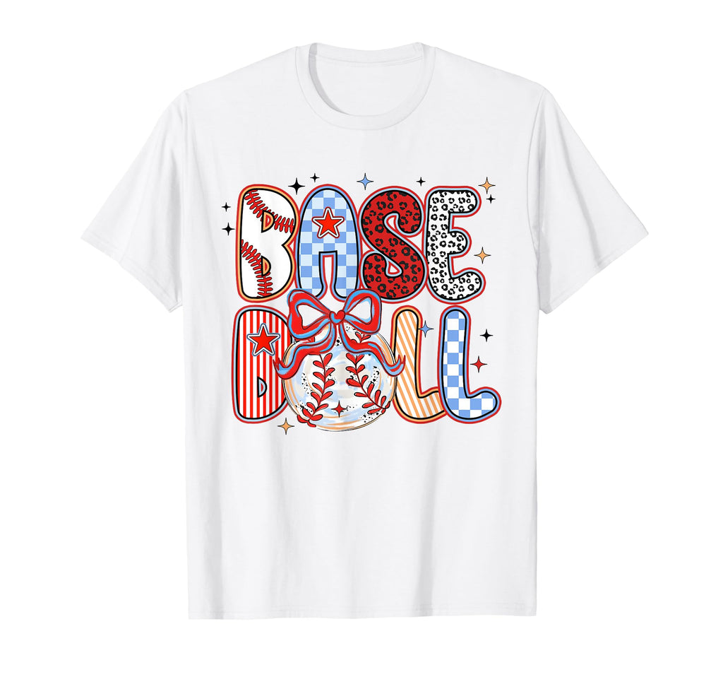 Brushstroke Baseball Coquette Baseball T-Shirt - Minimalist Print Unisex - T-Shirt, Sweatshirt, Hoodie